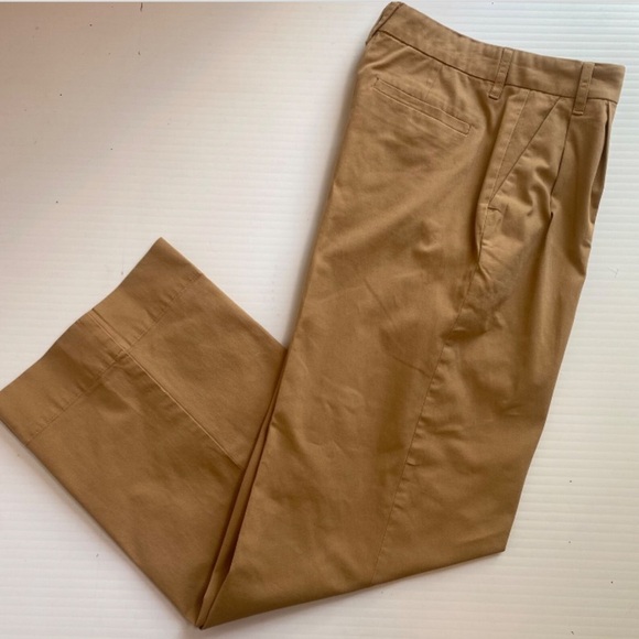 Vineyard Vines Martha's Vineyard Pleated High Rise Wide Leg Trouser Chino Pant 0 - Picture 4 of 7